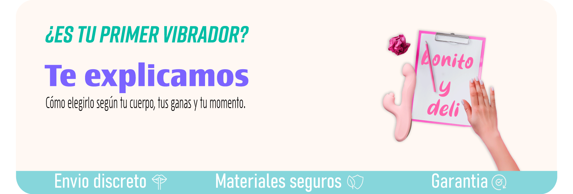 BANNER BLOG ES TU PRIMER VIBRADOR INFORMACION ELECCION DE JUGUETE INTIMO