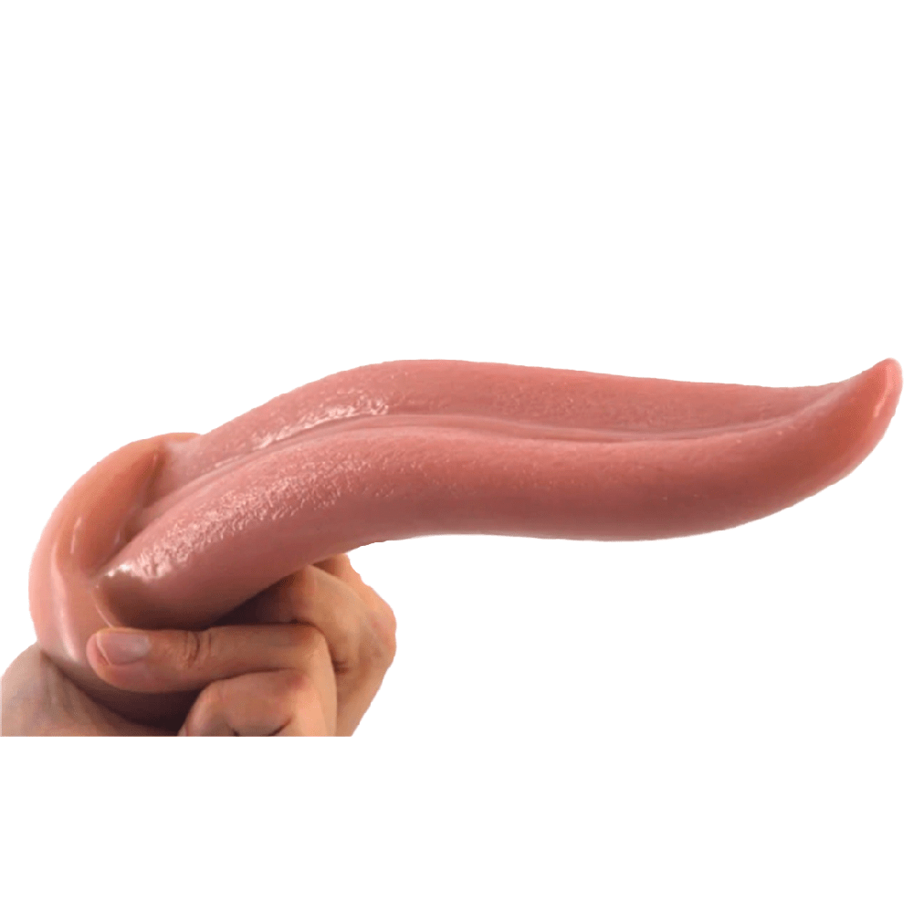 Plug anal con diseño de lengua y sensación suave para dilatación anal