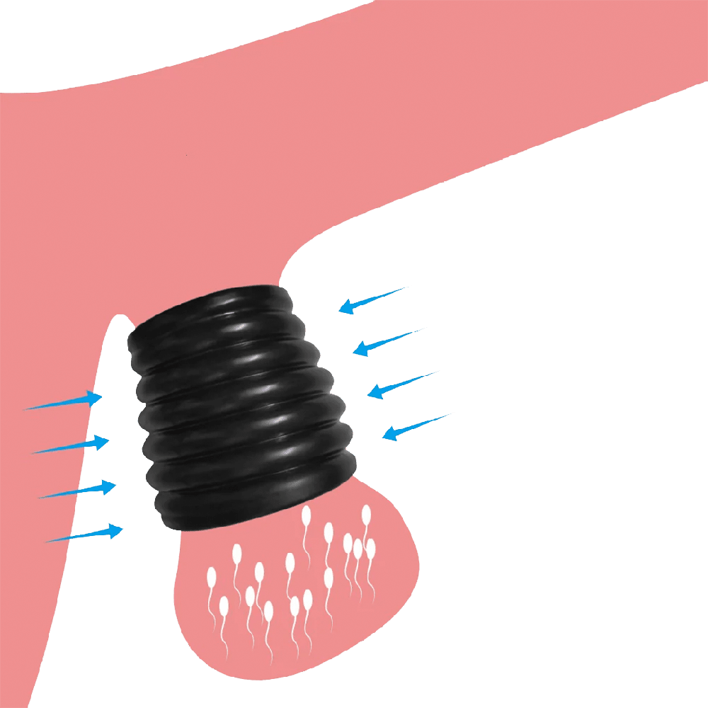 Anillo testicular atornillado, para una mayor intensidad.