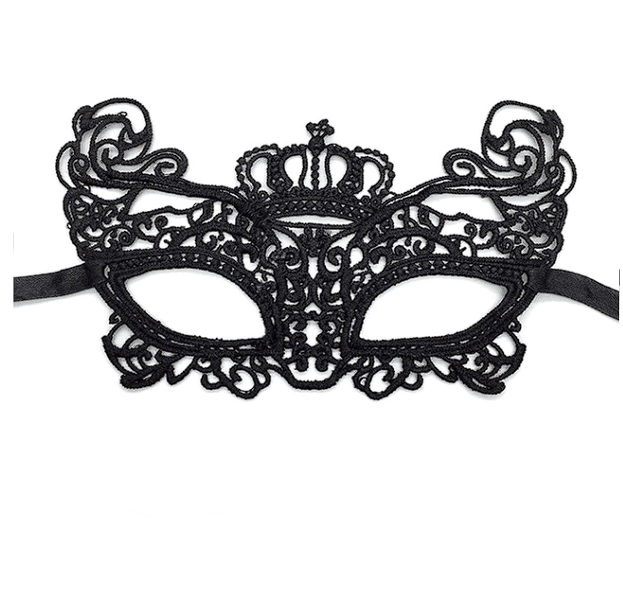 Antifaz de encaje fino, combina comodidad con elegancia.