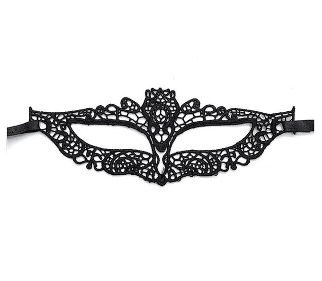 Antifaz de encaje, perfecto para momentos de pasión y misterio.