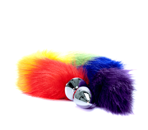 Plug anal fantasia con cola de zorra de 30 cm y base metalica