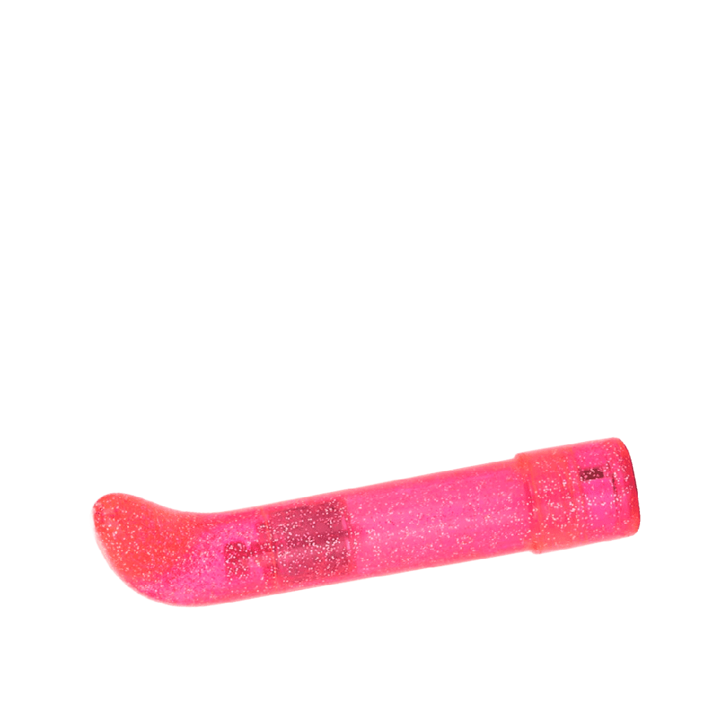 Vibrador Sparkle Pink para punto G y uso vaginal con acabado glitter, mujer Mexico, a pilas AA