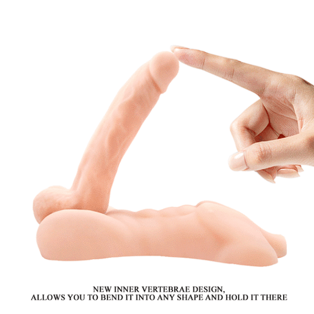 Dildo de silicona suave con sensación natural