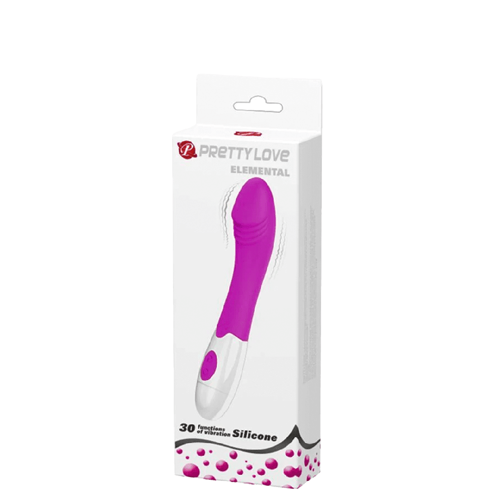 Vibrador con 30 velocidades y punta curva
