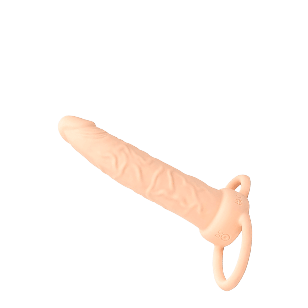 Juguete sexual con arnés y doble dildo vibrador