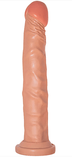 Dildo realista con textura cabezona y venas marcadas
